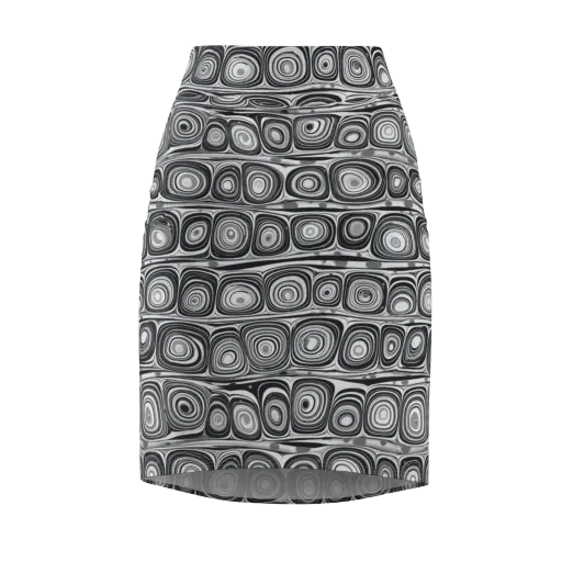 Monochrome Strata on a Pencil Skirt