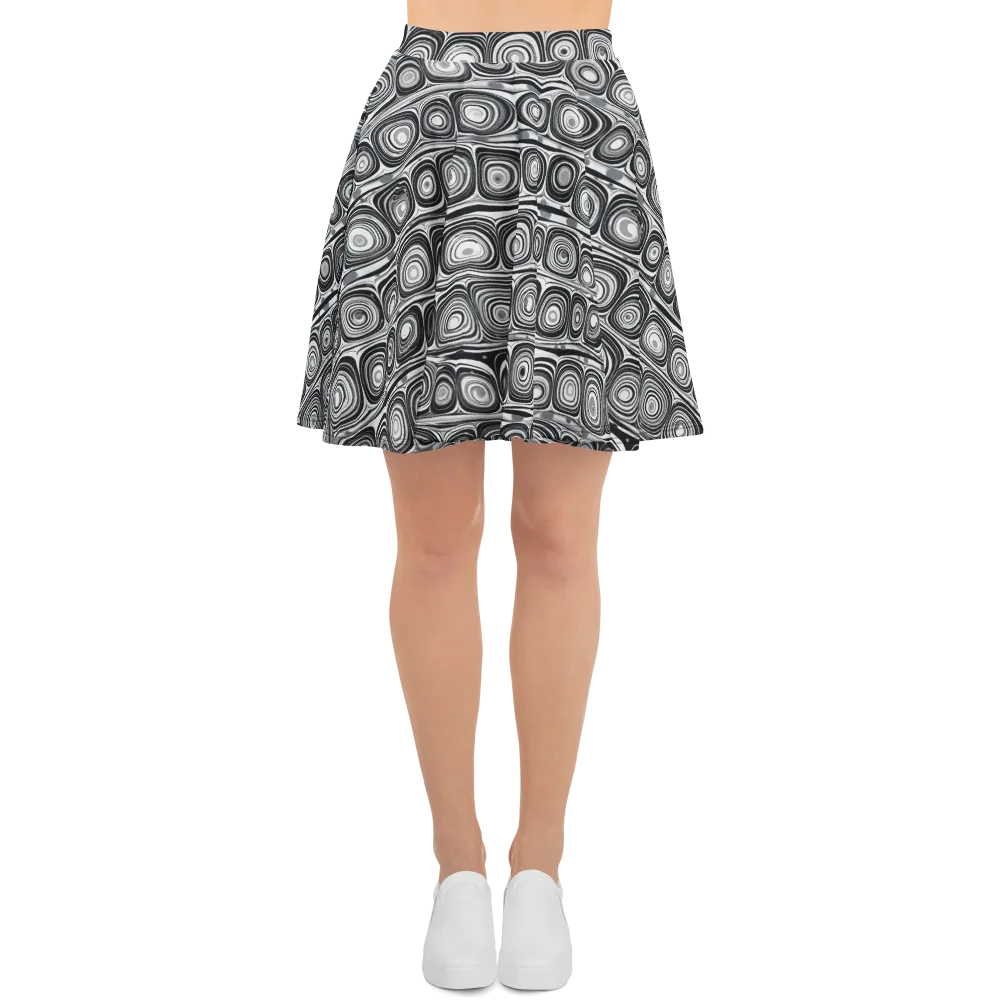 Monochrome Strata on Skater Skirt — Front