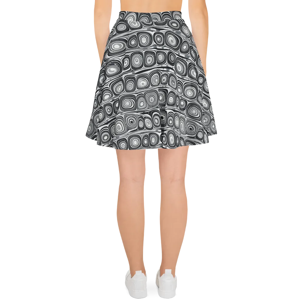 Monochrome Strata on Skater Skirt — Back