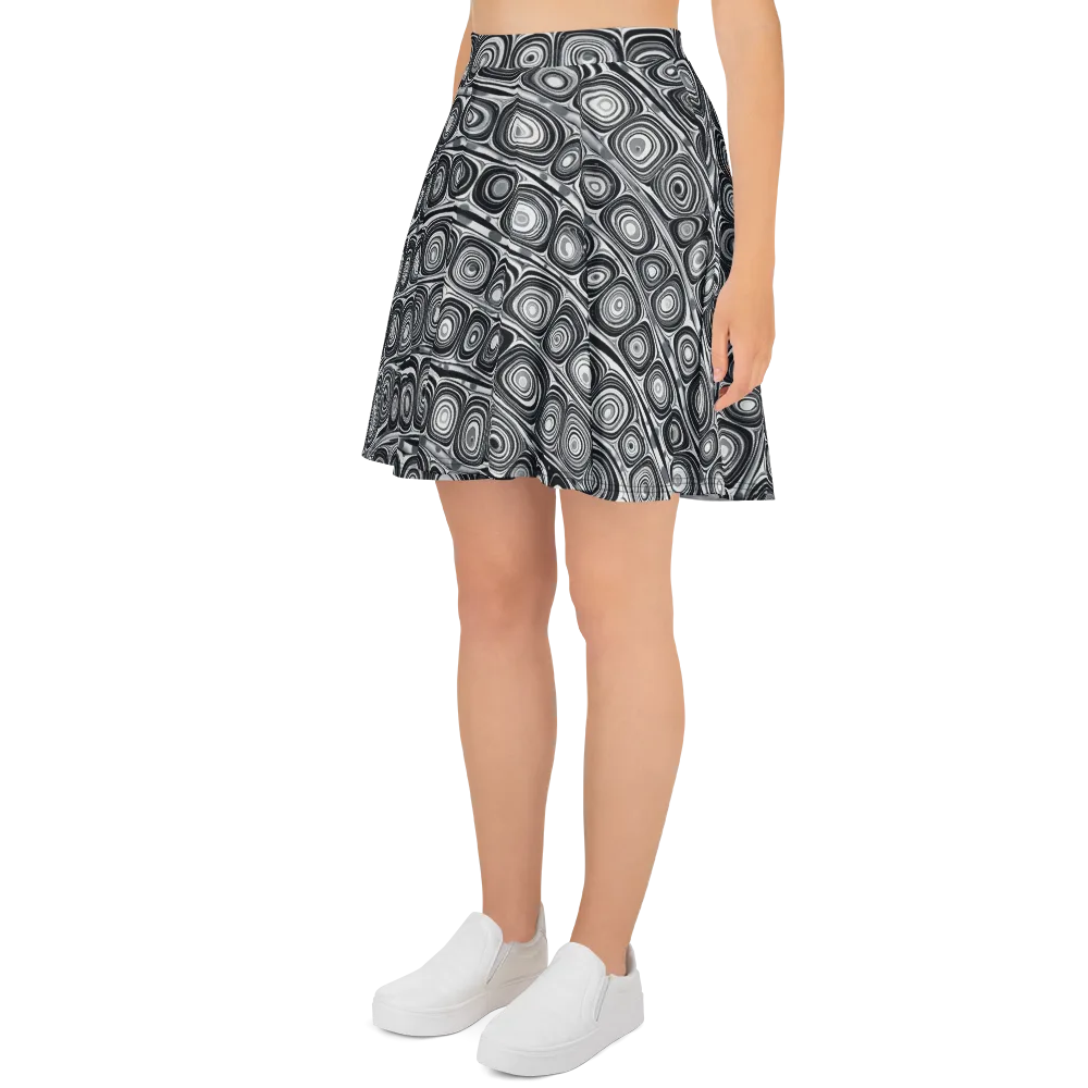 Monochrome Strata on Skater Skirt — Left