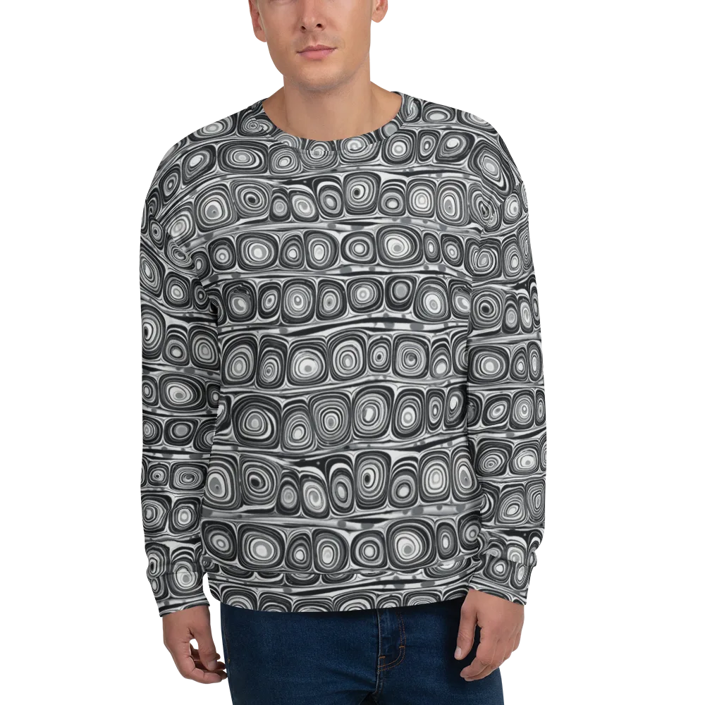 Monochrome Strata on Sweatshirt — Front
