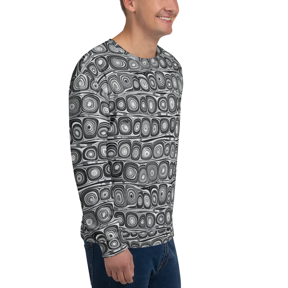 Monochrome Strata on Sweatshirt — Right Front