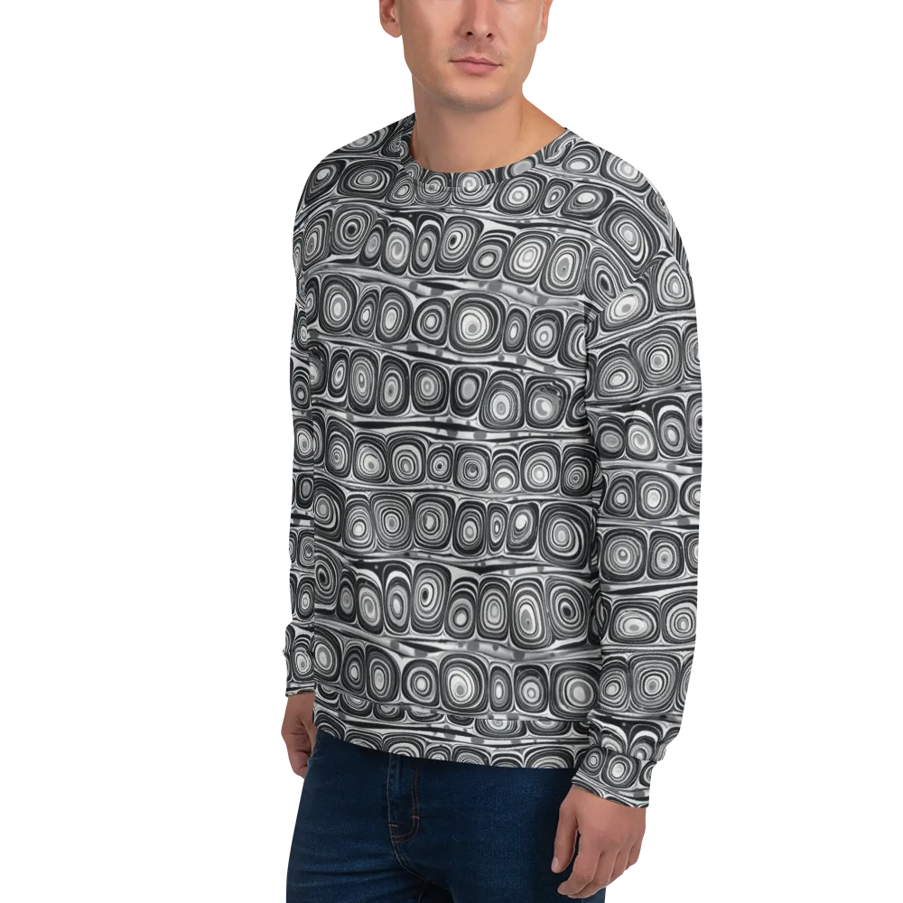 Monochrome Strata on Sweatshirt — Left Front