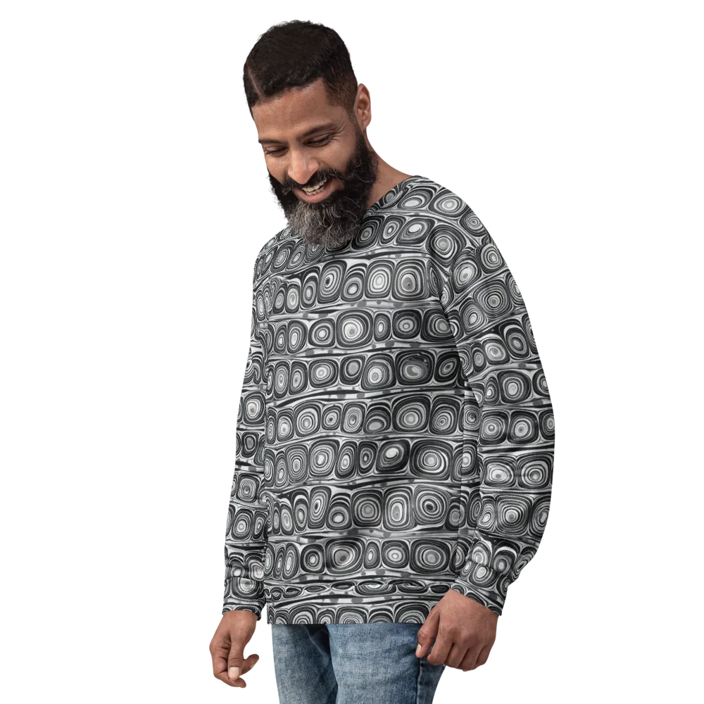 Monochrome Strata on Sweatshirt — Left Front