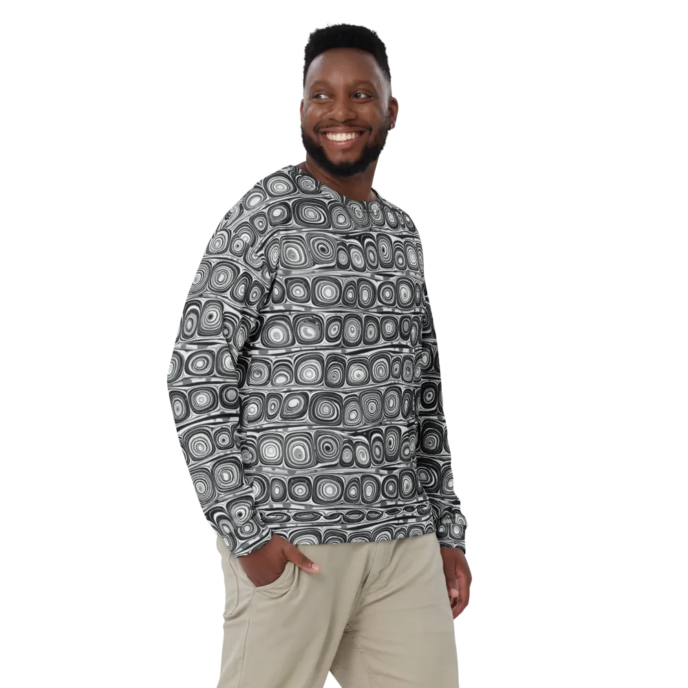 Monochrome Strata on Sweatshirt — Front