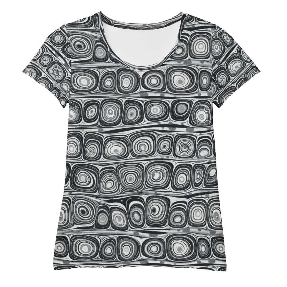 Monochrome Strata on Women's Athletic T-Shirt — Front
