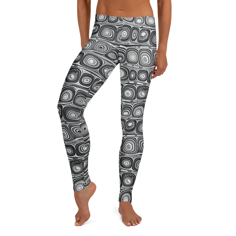 Monochrome Strata on Leggings — Front