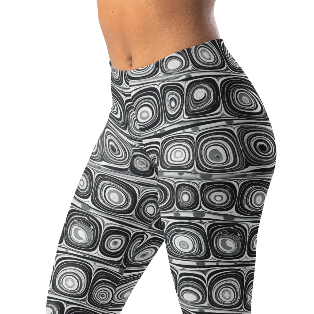 Monochrome Strata on Leggings — Left Front