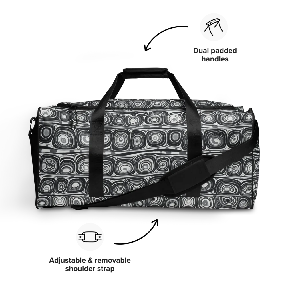 Monochrome Strata on Duffle Bag — Front