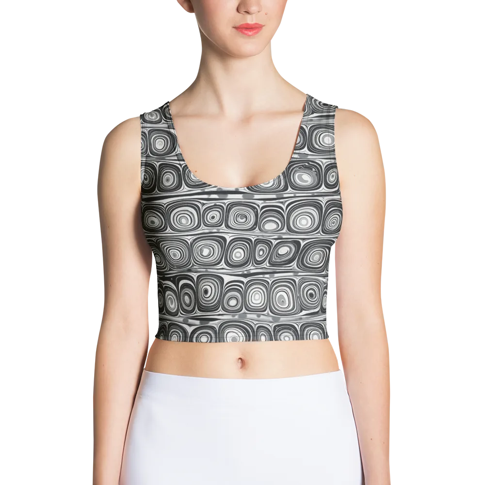 Monochrome Strata on Crop Top — Front