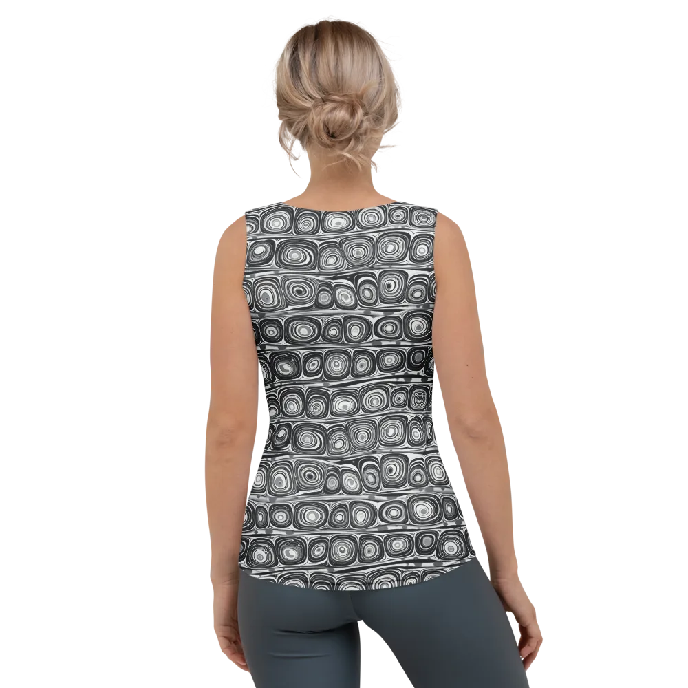 Monochrome Strata on Women's Tank Top — Back