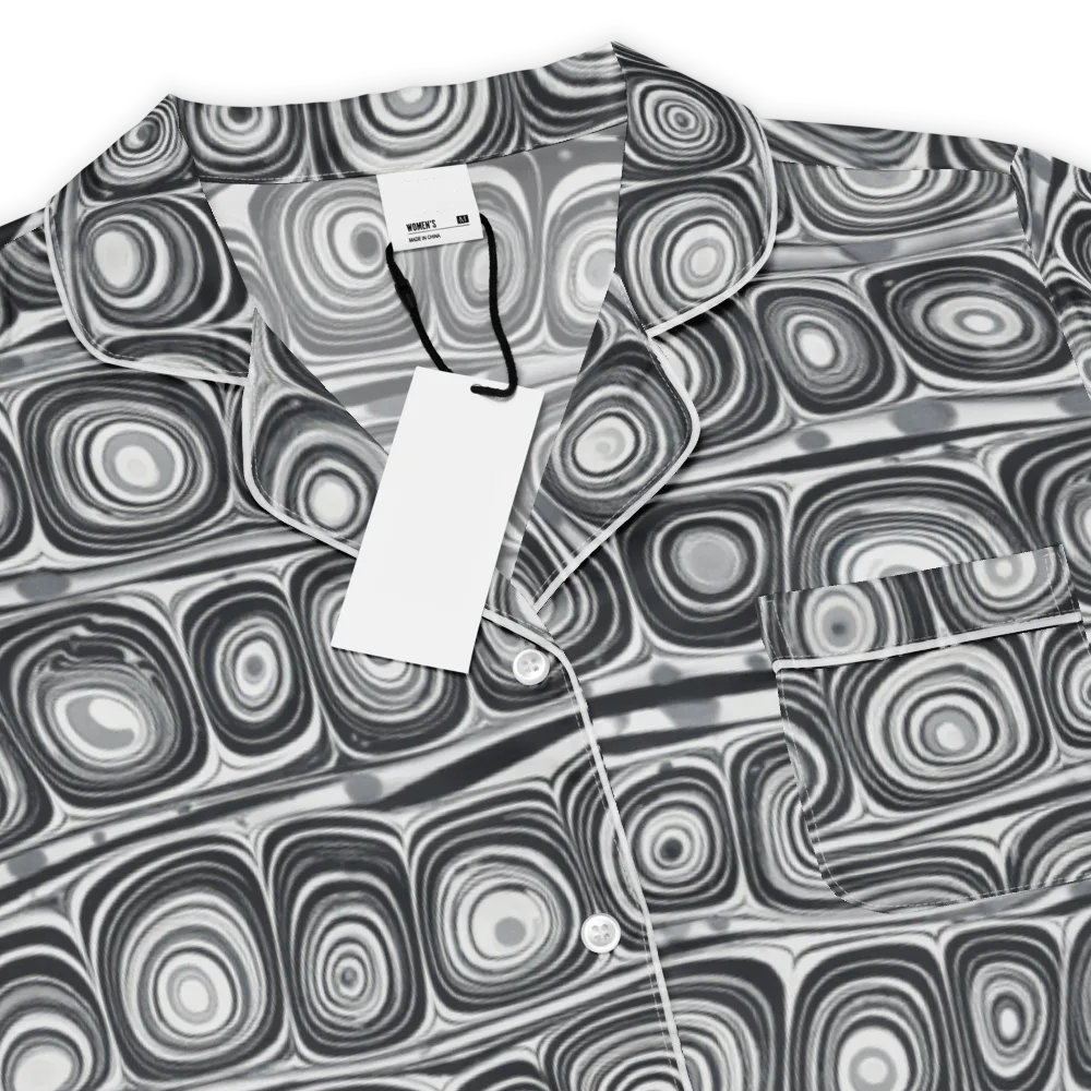 Monochrome Strata on Women's Short Sleeve Pajama Top — Product details