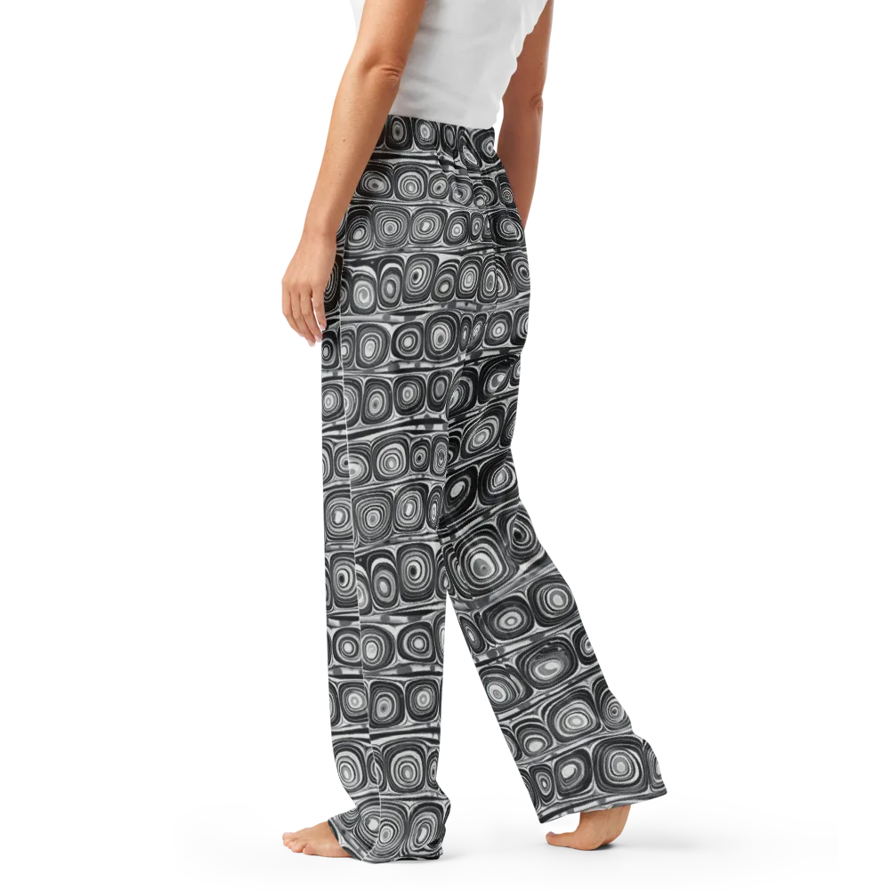 Monochrome Strata on Women's Pajama Pants — Left