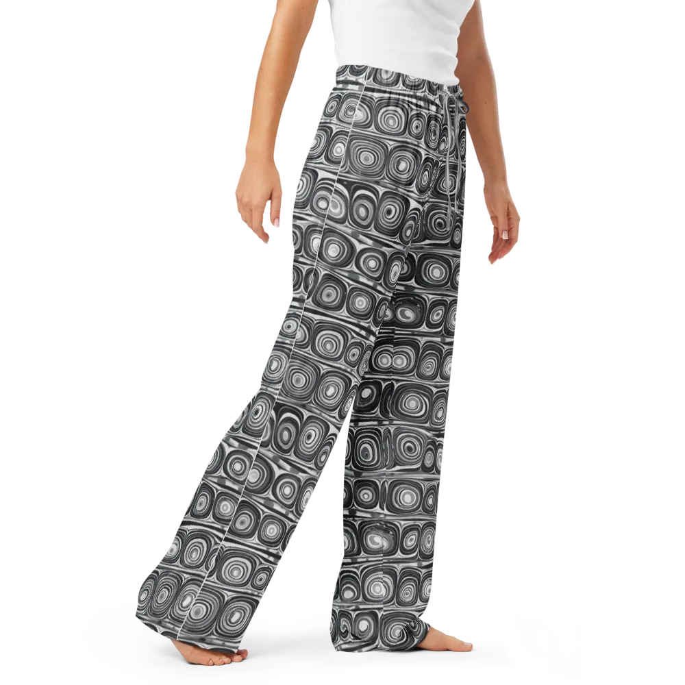 Monochrome Strata on Women's Pajama Pants — Right Front