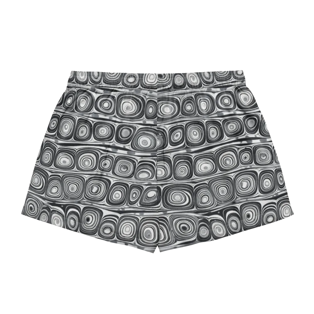 Monochrome Strata on Women's Pajama Shorts — Back