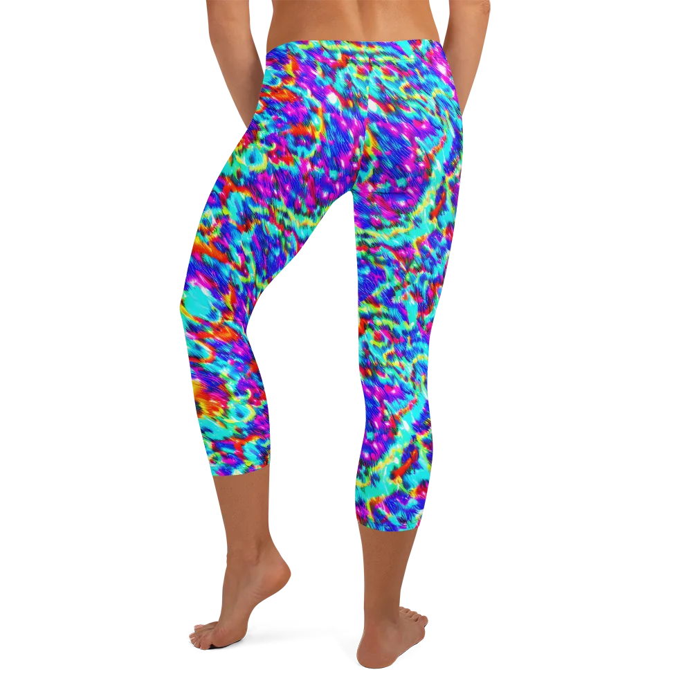 Laser Garden on Capri Leggings — Back