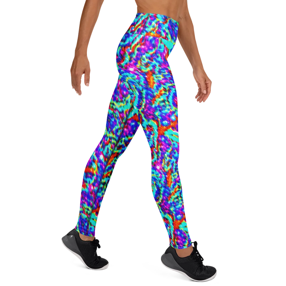 Laser Garden on Yoga Leggings — Right