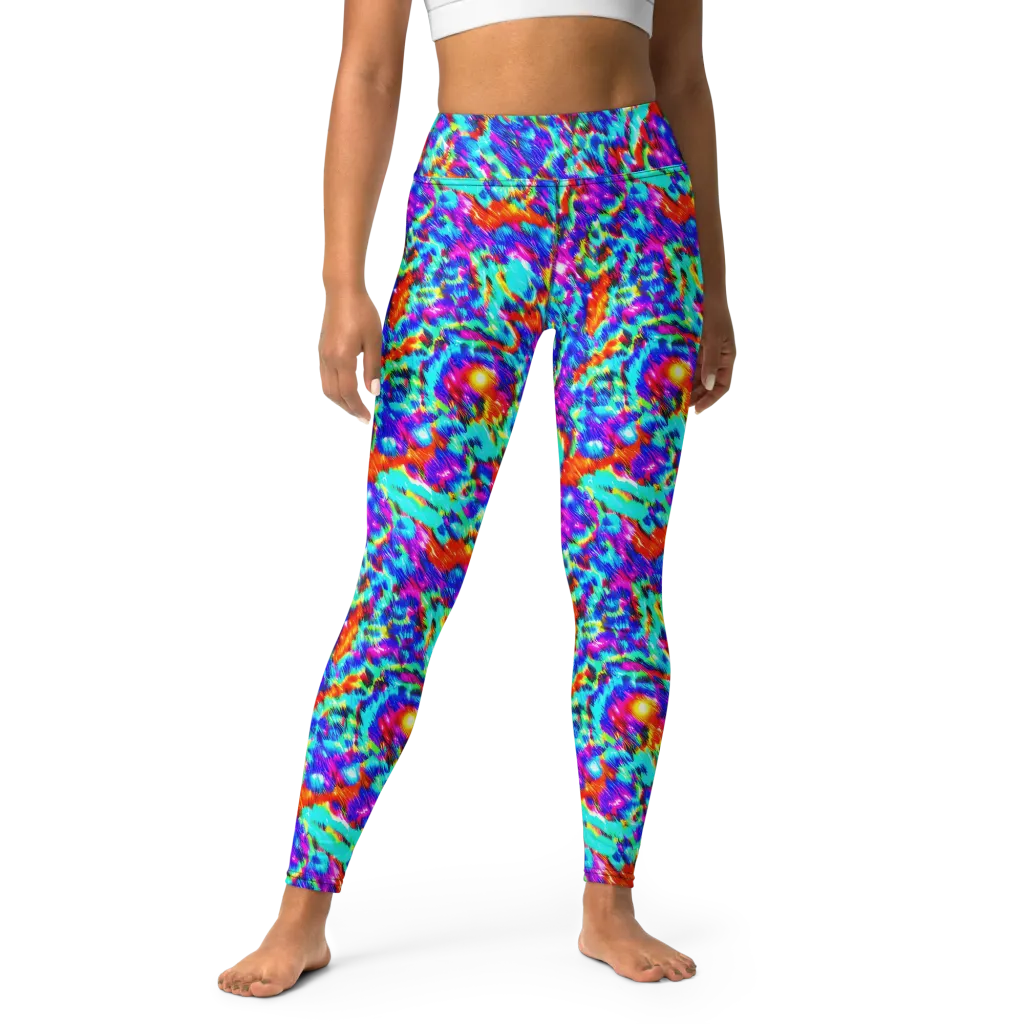 Laser Garden on Yoga Leggings — Front