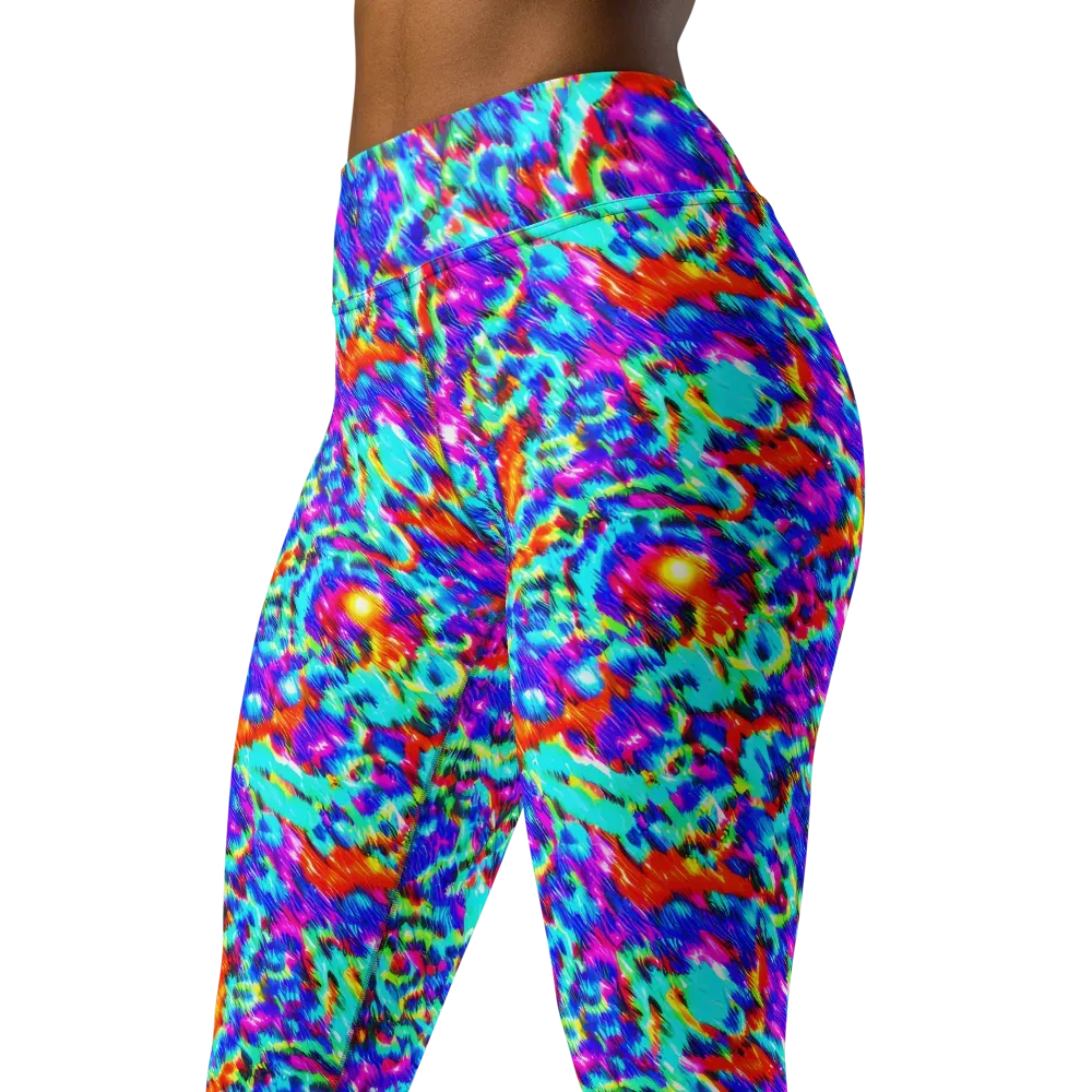 Laser Garden on Yoga Leggings — Left Front