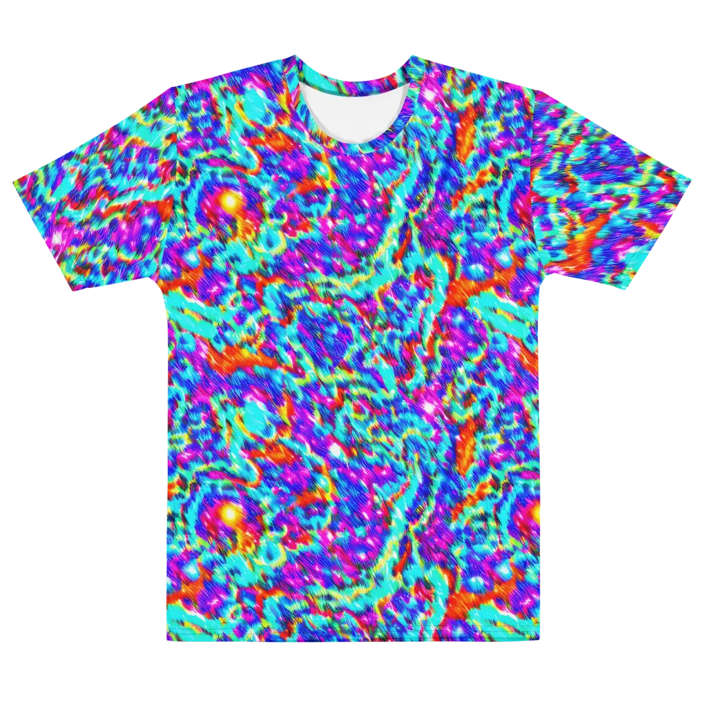 Laser Garden on Men's Cotton Crew Neck T-Shirt — Front