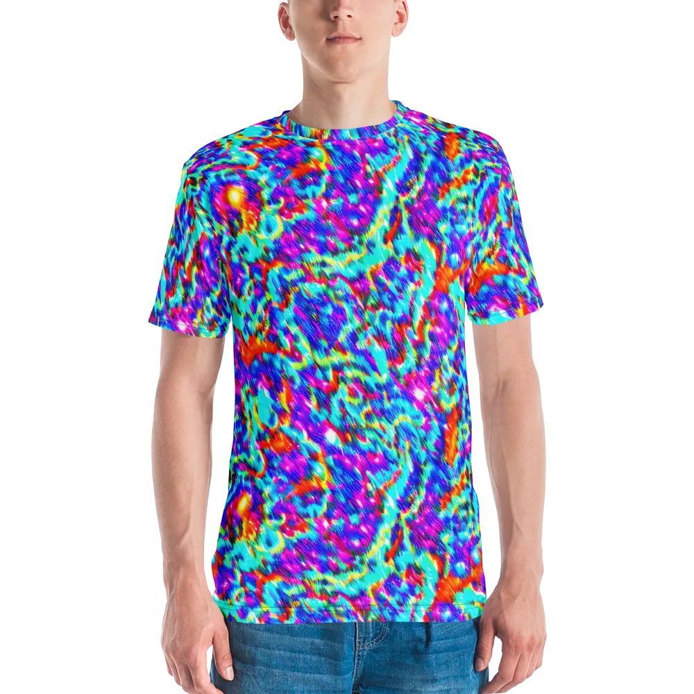 Laser Garden on Men's Crew Neck T-Shirt — Front
