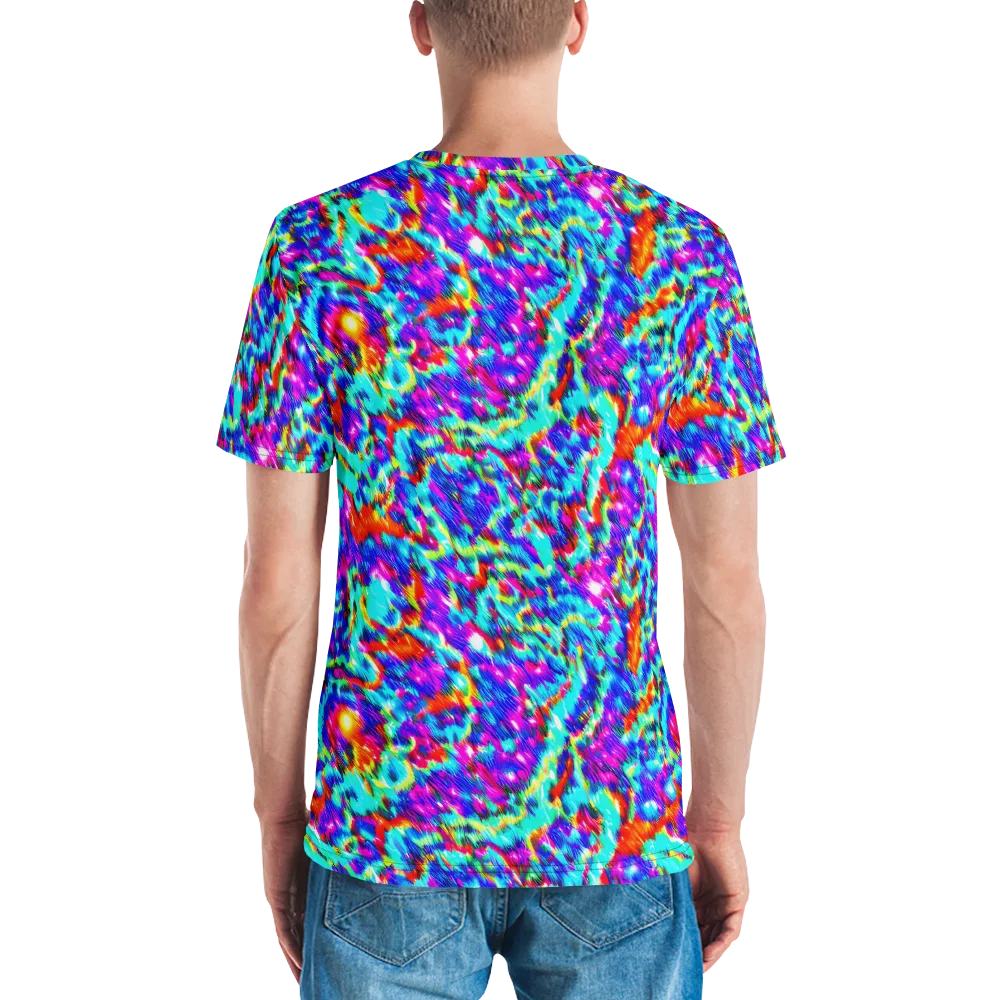 Laser Garden on Men's Crew Neck T-Shirt — Back