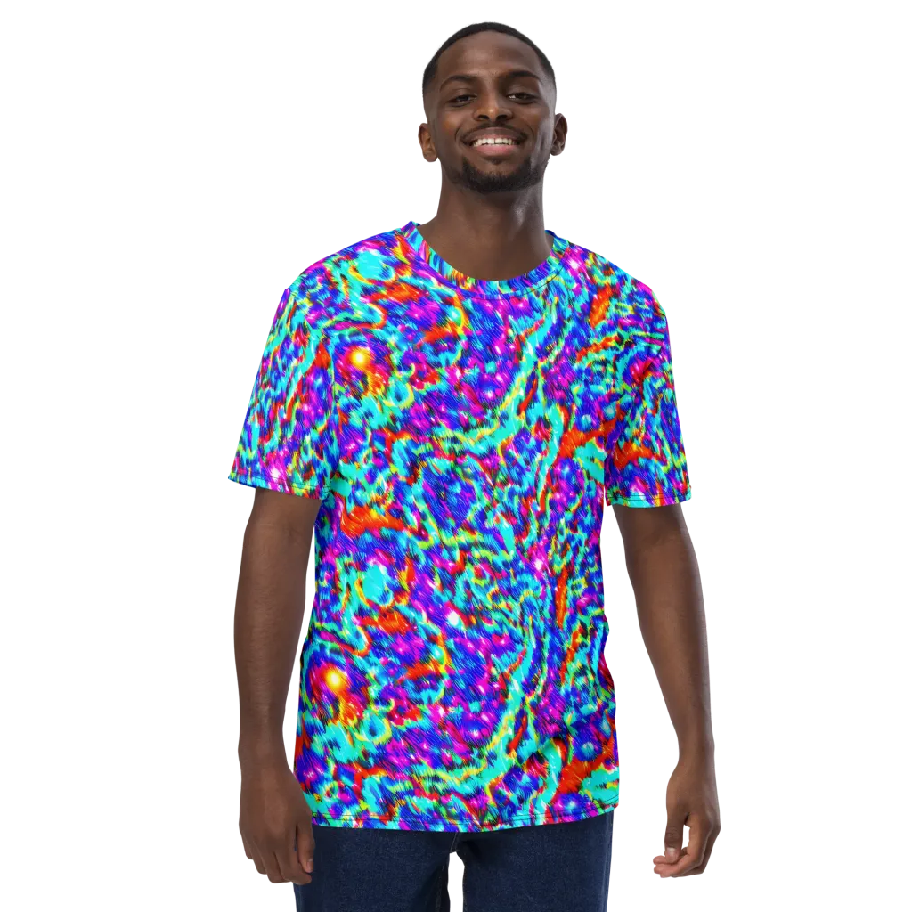 Laser Garden on Men's Crew Neck T-Shirt — Front