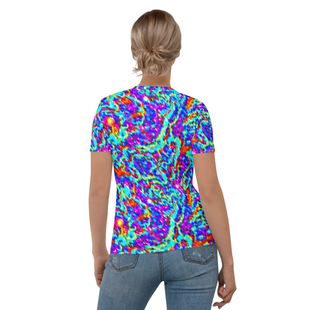 Laser Garden on Women's Crew Neck T-Shirt — Back