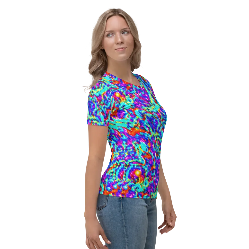 Laser Garden on Women's Crew Neck T-Shirt — Right