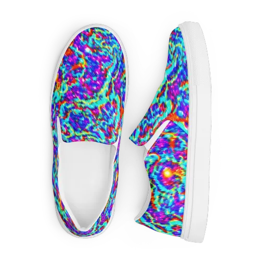 Laser Garden on a Men's Slip-On Canvas Shoes