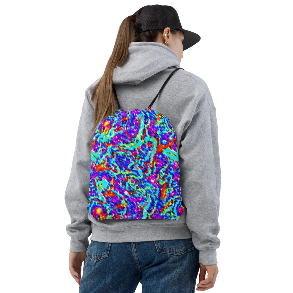Laser Garden on Drawstring Bag — Front