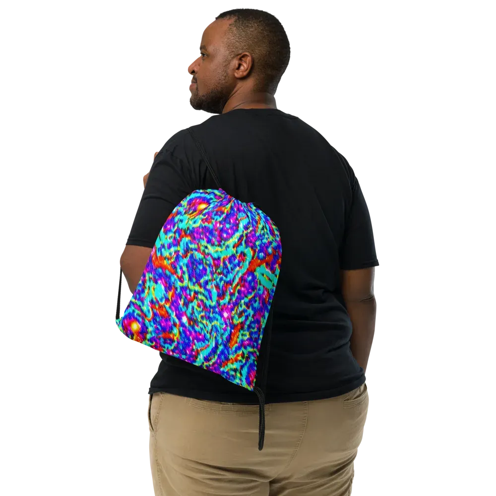 Laser Garden on Drawstring Bag — Front
