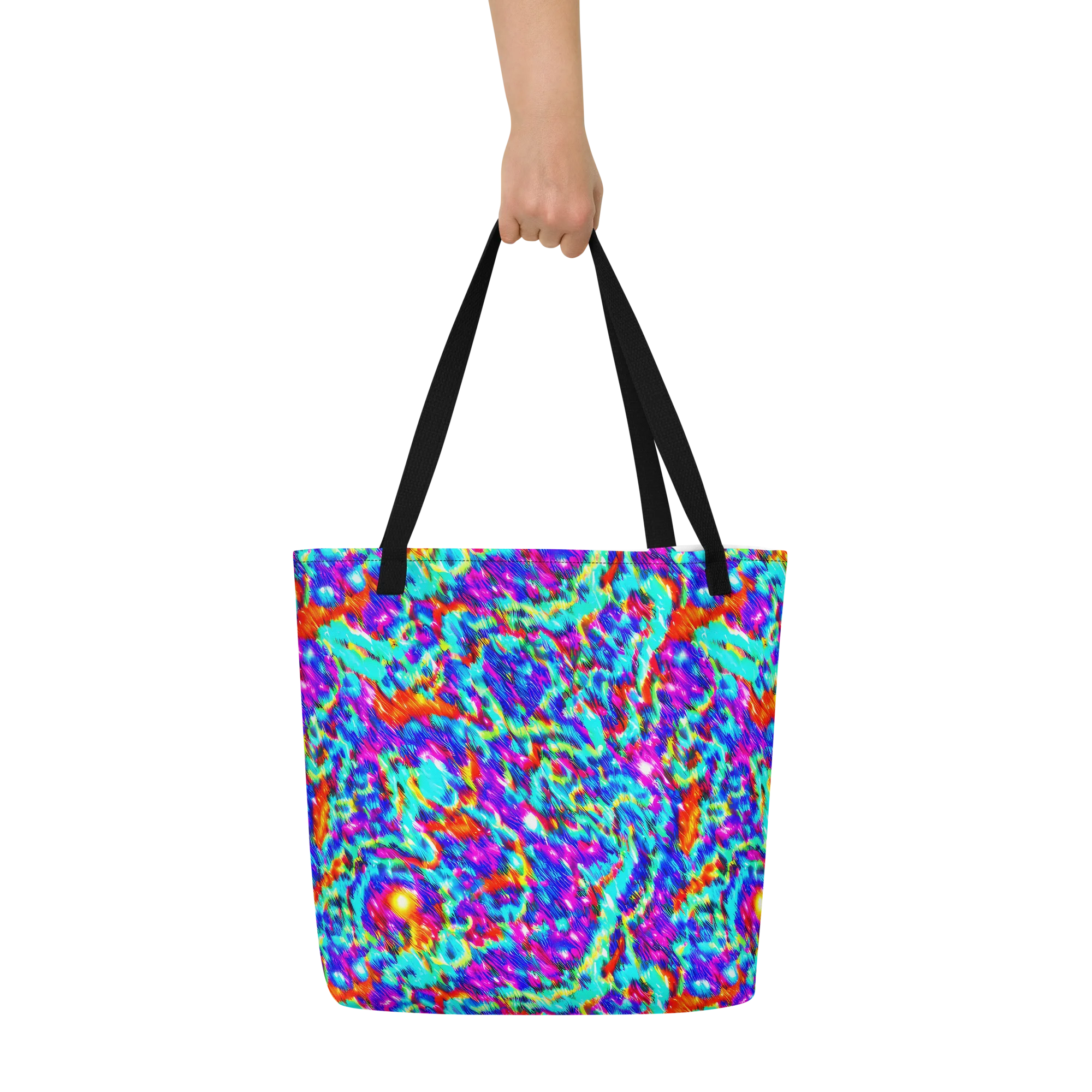 Laser Garden on Large Tote Bag W/ Pocket — Front