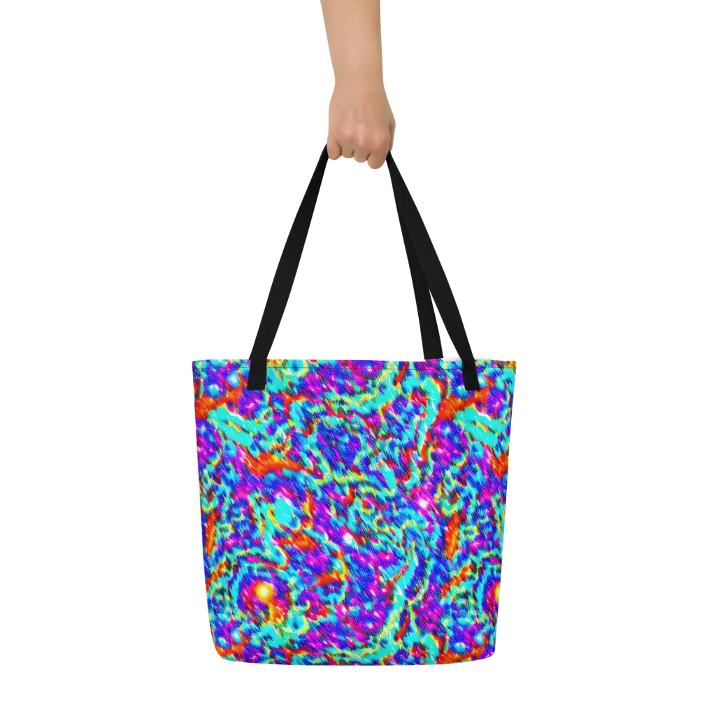 Laser Garden on Large Tote Bag W/ Pocket — Front