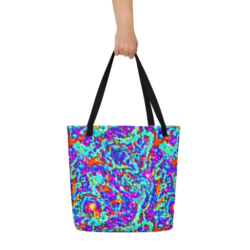 Laser Garden on a Large Tote Bag W/ Pocket