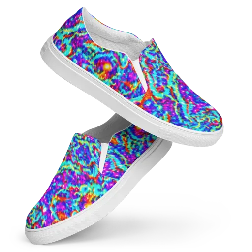 Laser Garden on a Women's Slip-On Canvas Shoes