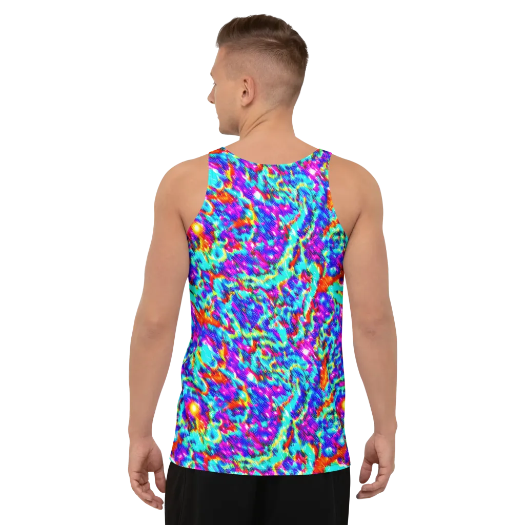 Laser Garden on Men's Tank Top — Back