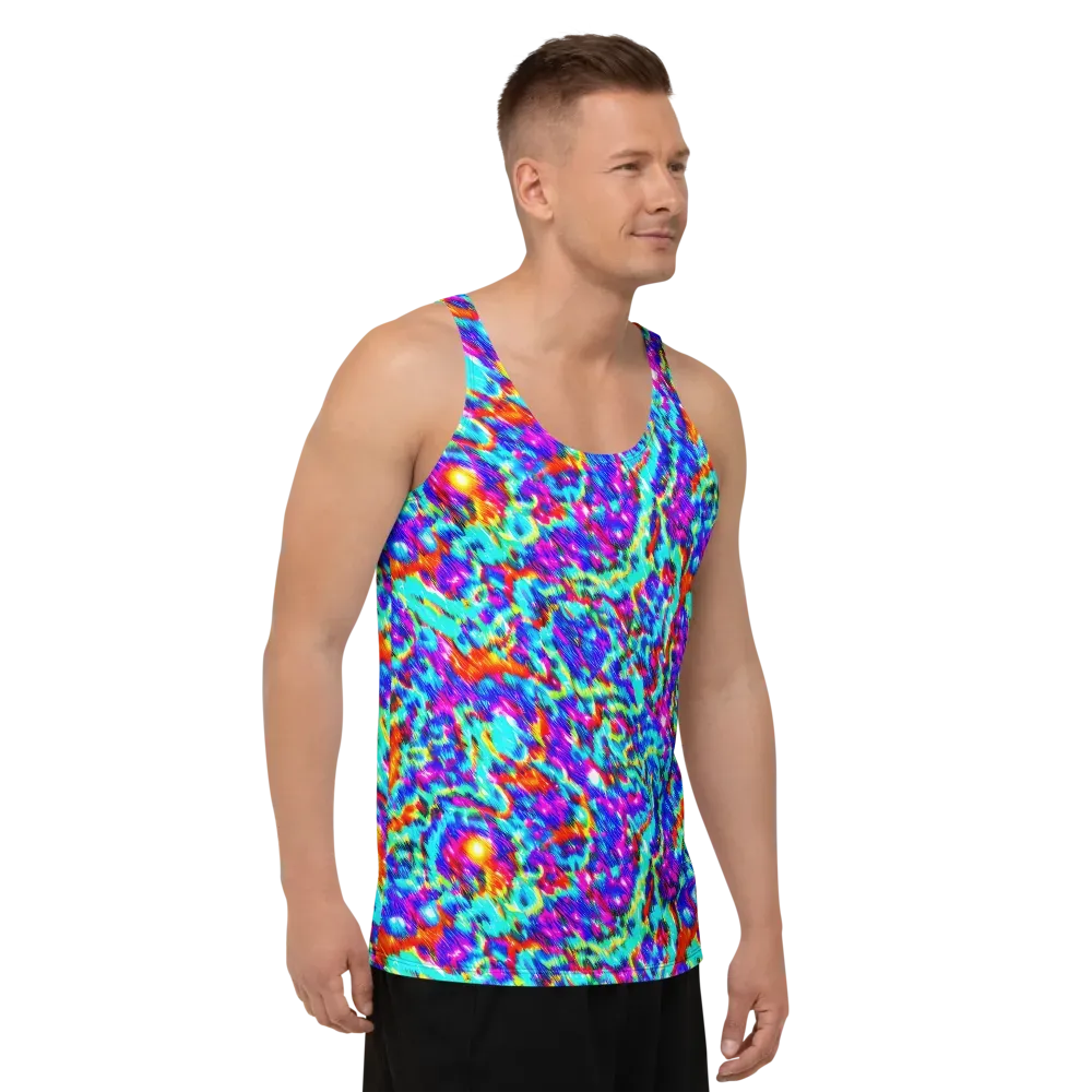 Laser Garden on Men's Tank Top — Right Front