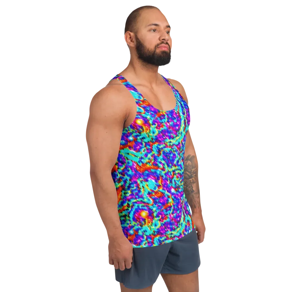 Laser Garden on Men's Tank Top — Right Front