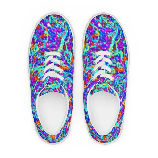 Laser Garden on a Men's Lace-Up Canvas Shoes