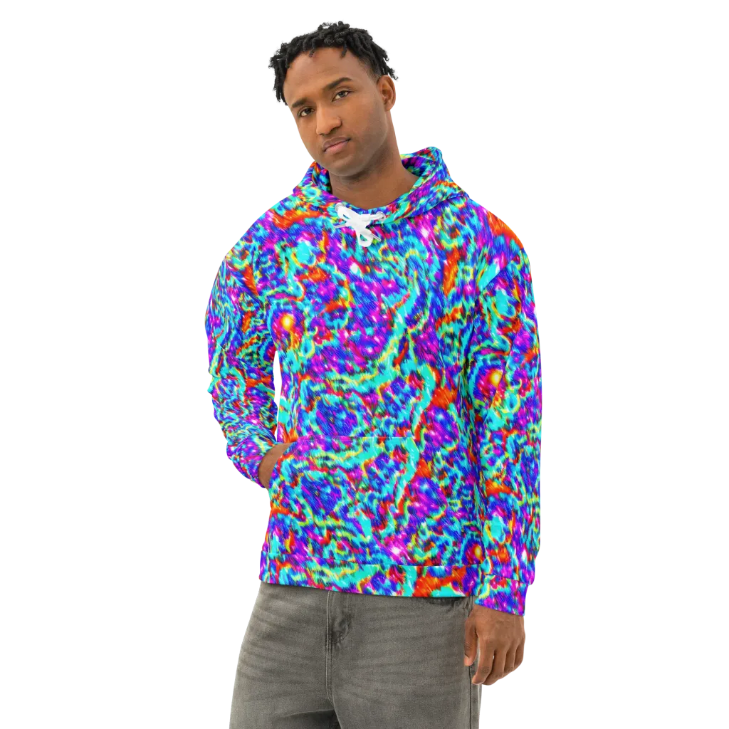 Laser Garden on Cotton Hoodie — Left Front