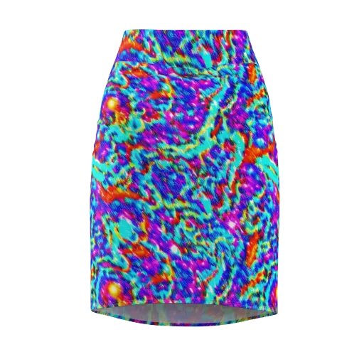 Laser Garden on a Pencil Skirt