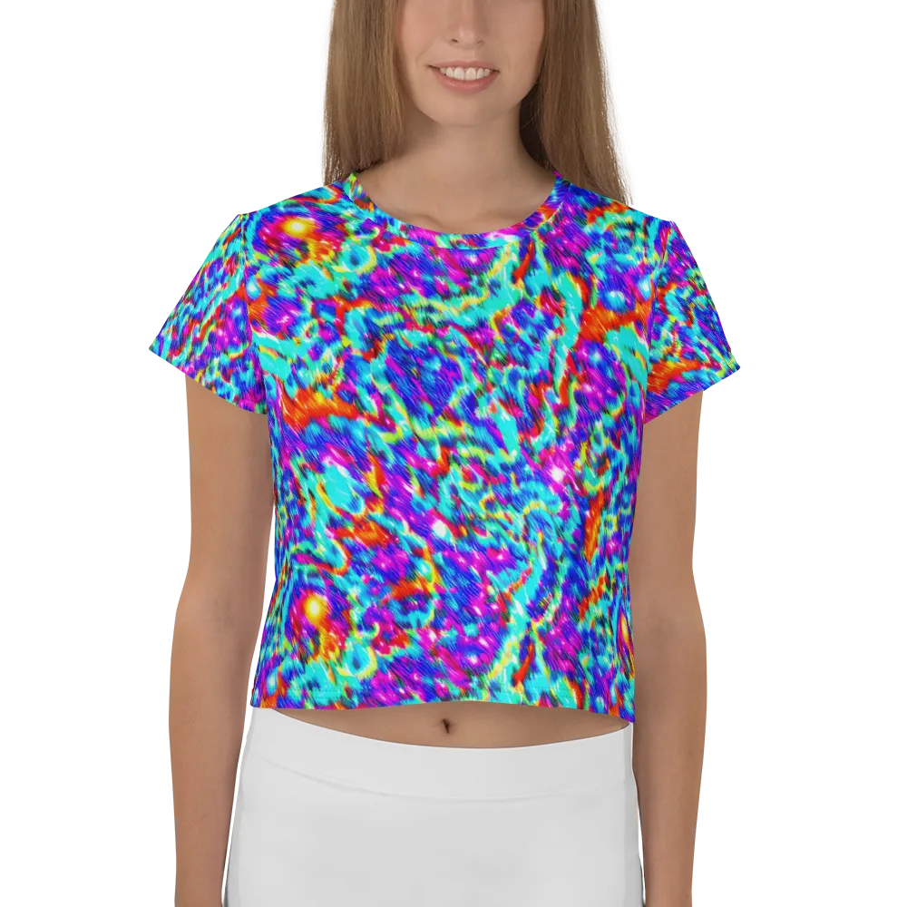 Laser Garden on Crop Tee — Front
