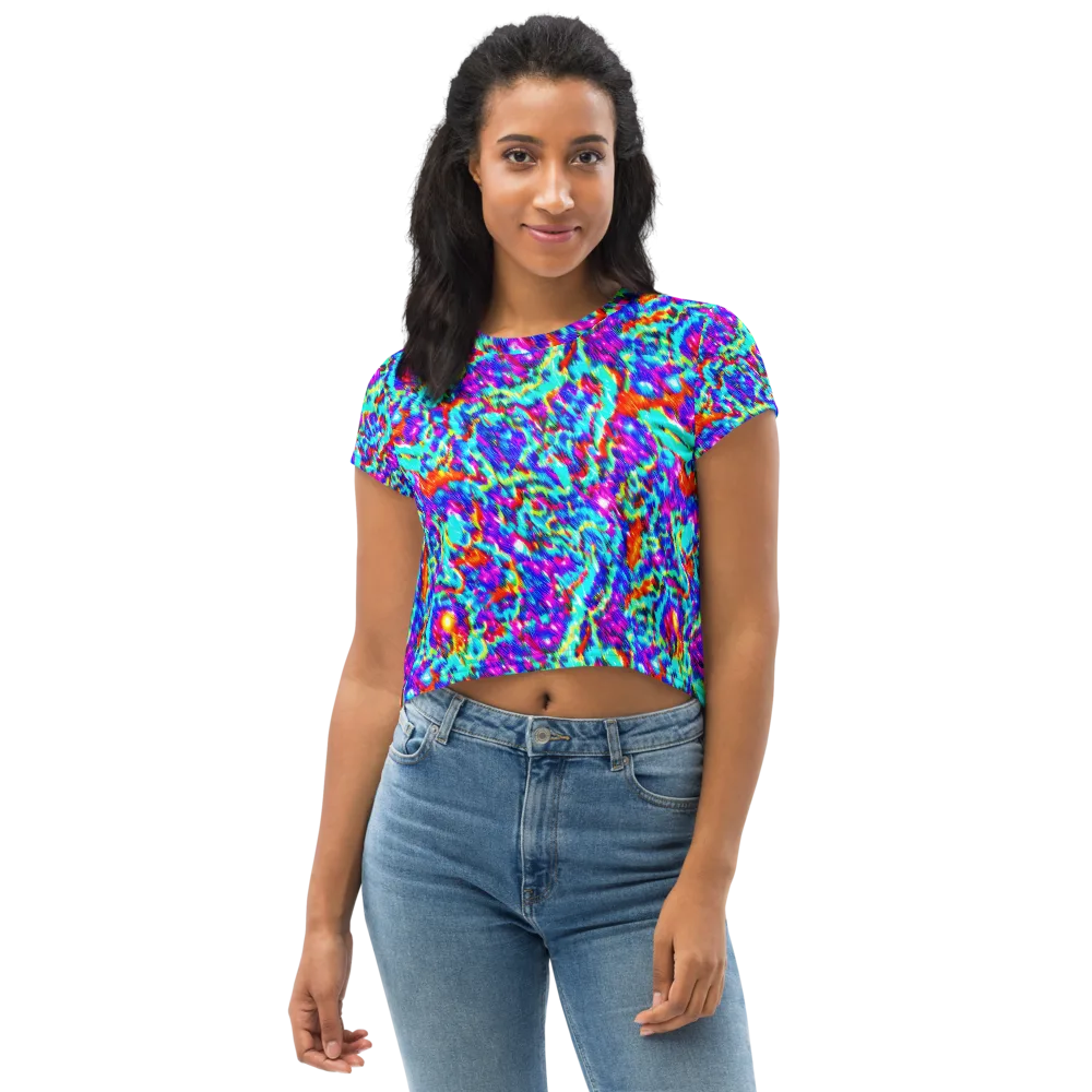 Laser Garden on Crop Tee — Front