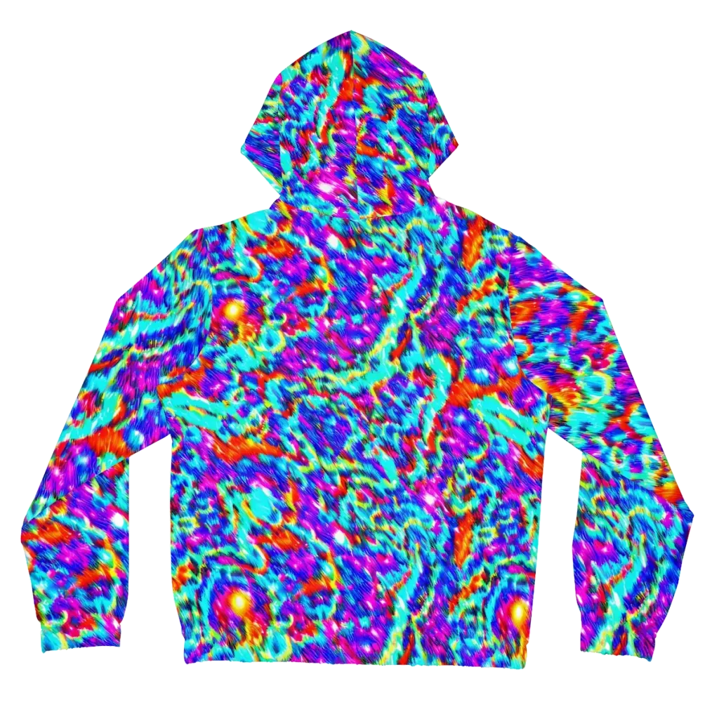 Laser Garden on Women's Full-Zip Hoodie — Back