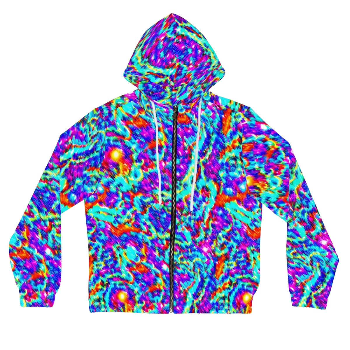 Laser Garden on Women's Full-Zip Hoodie — Front