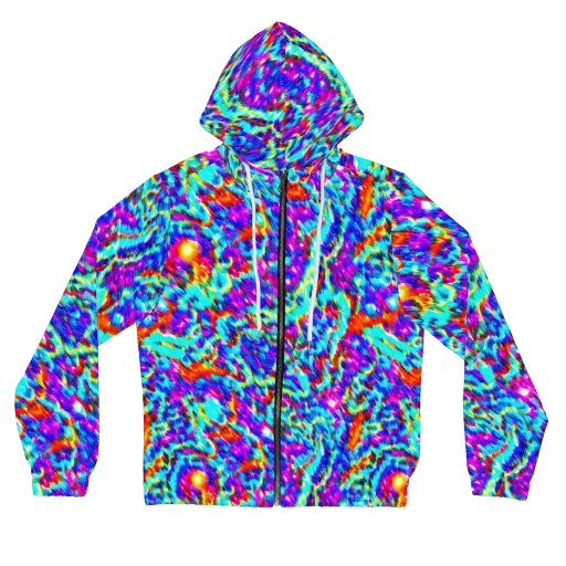 Laser Garden on a Women's Full-Zip Hoodie