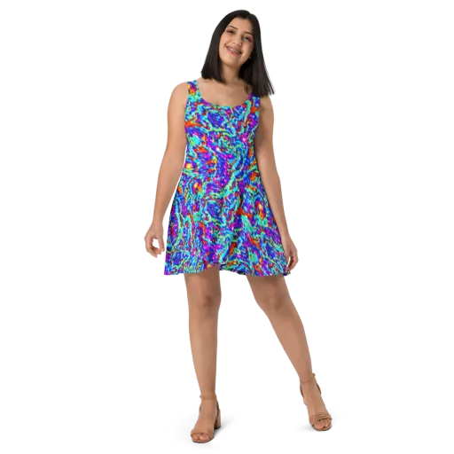 Laser Garden on a Skater Dress