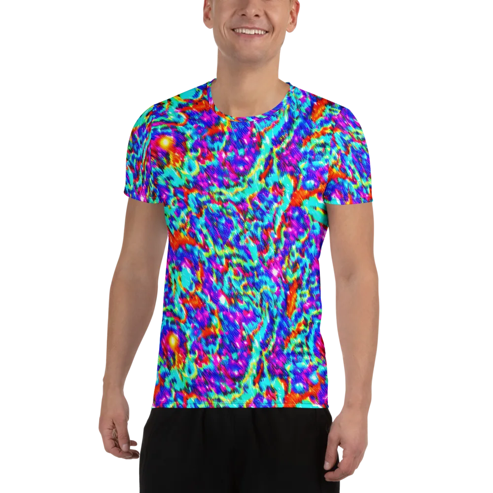 Laser Garden on Men's Athletic T-Shirt — Front