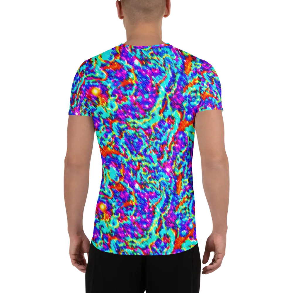 Laser Garden on Men's Athletic T-Shirt — Back